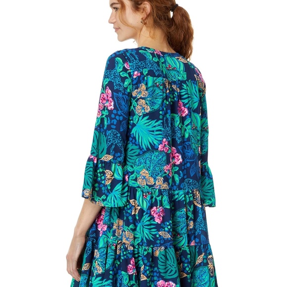 New Lilly Pulitzer Gabriel 3/4 Sleeve Tunic Dress Size 4 Small - Picture 3 of 12